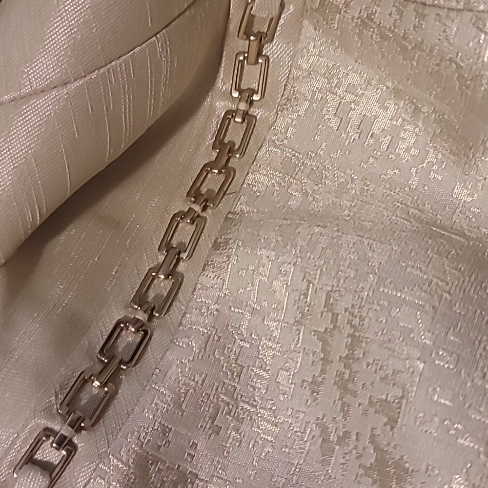 TAHARI by Arthur S. Levine Cream/Light Gold Square Neckline Formal Mini Dress - Picture 9 of 10